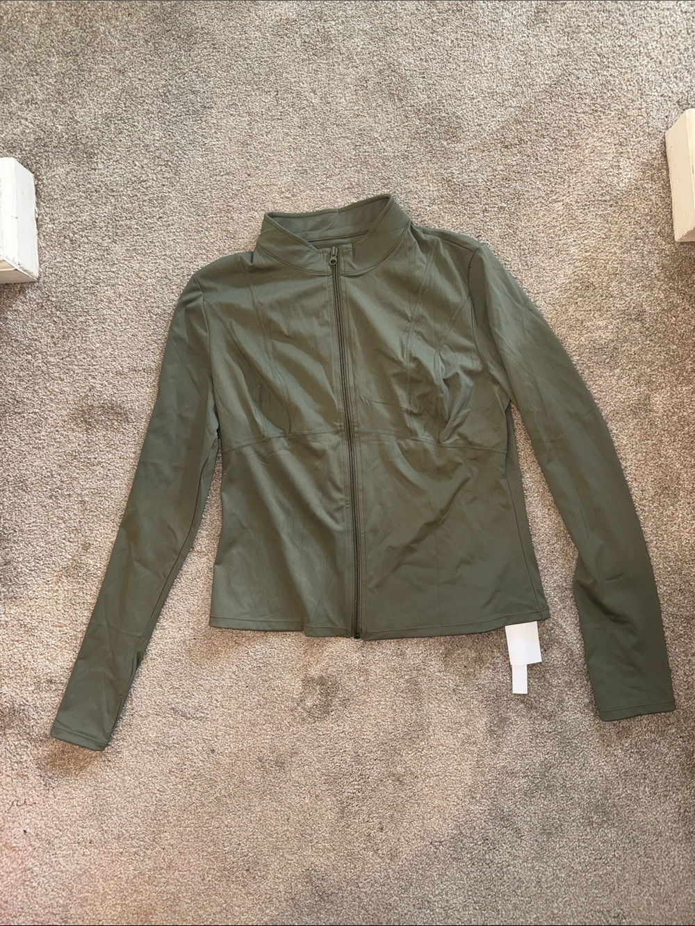 Women's Olive Green Zip-Front Jacket